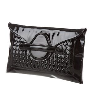 Bottega Venetia patent leather clutch